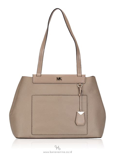 michael kors meredith medium ew bonded tote leather truffle|MICHAEL Michael Kors Meredith Medium East/West Bonded .